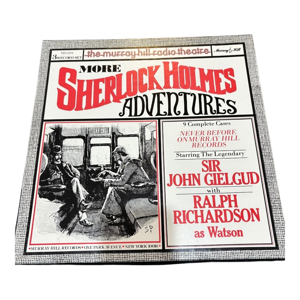 More Sherlock Holmes Adventures Sir Gielgud, Richardson Murray Hill 3 Record Set